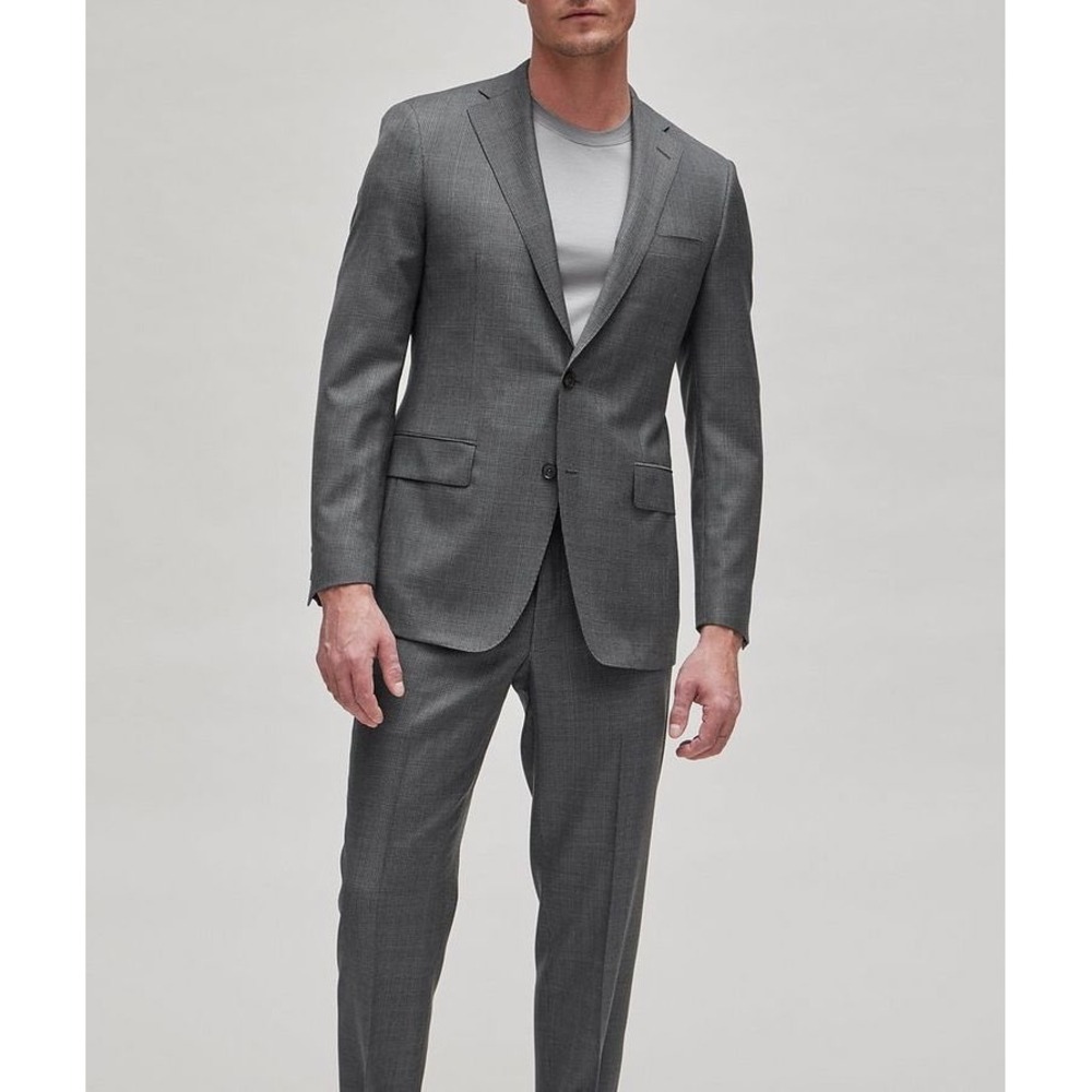 Samuelsohn‎ Taylor Sport Coat 40R Colombo Icewool Super 150s Wool Grey Blazer